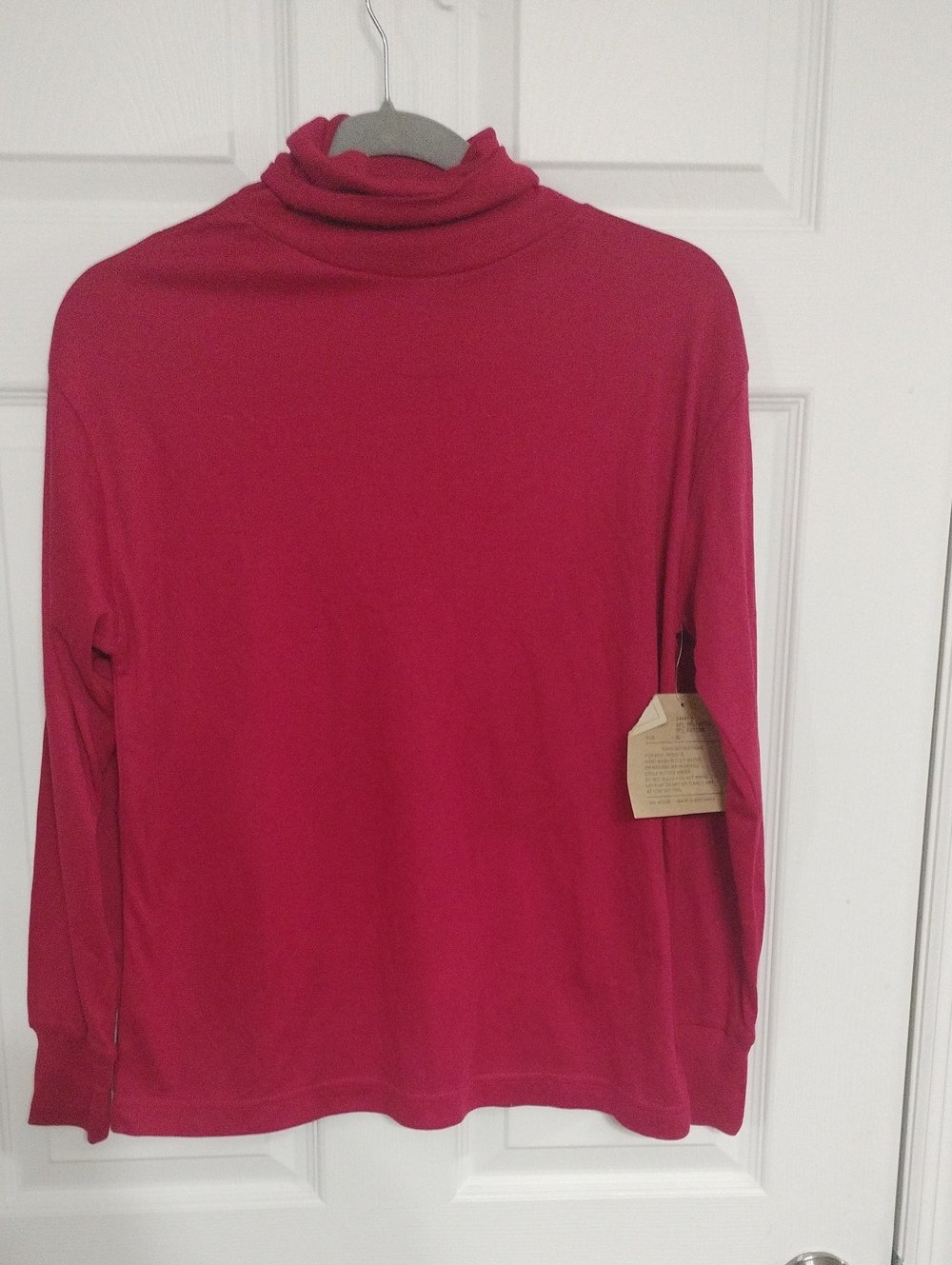 Women’s Long Sleeve Turtleneck Tee - Red